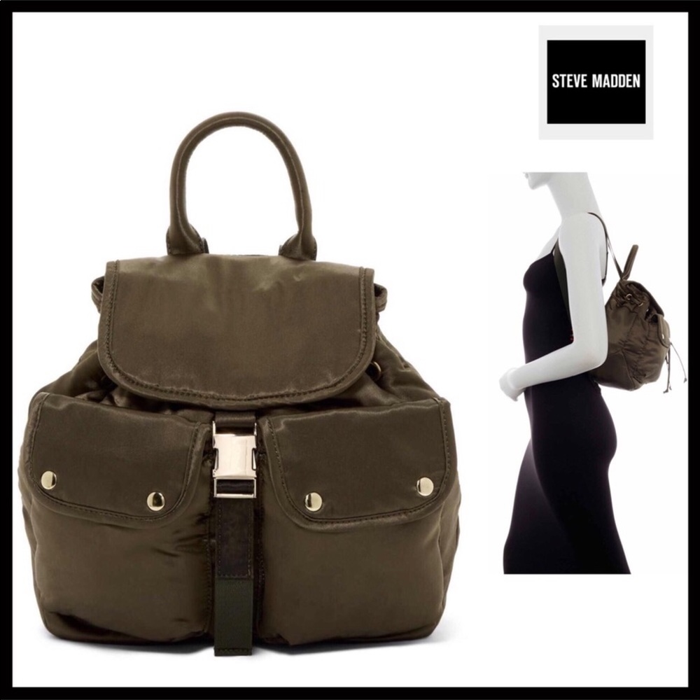 STEVE MADDEN SATIN DUO POCKETS MINI BACKPACK - Picture 4 of 8